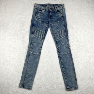 G Star Raw Jeans Mens 29x32‎ Light Blue Wash Slim Skinny Stretch Distressed